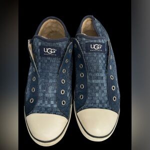 Women’s UGG Laceless Woven Shoes Sneaker US 9.5 aqua blue